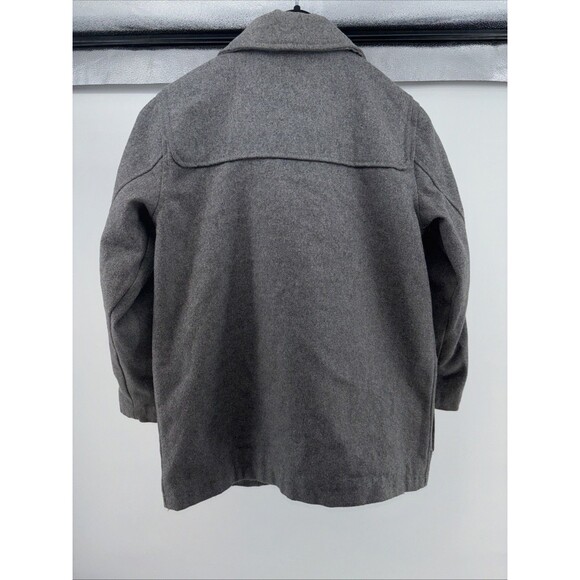 Janie And Jack Boys Wool Blend Coat 7-8 Youth Toggle Jacket Gray - Picture 6 of 6